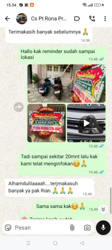 Testimonial Papan Bunga palmerah